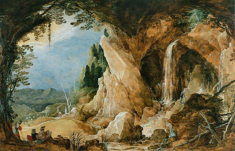 Joos de Momper Landschaft mit Grotte oil painting picture